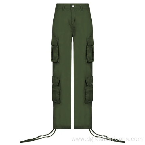 Vintage High Waist Streetwear Wide Leg Cargo Pants